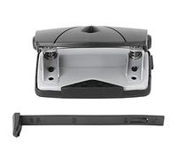 Perforadora Manual de papel ajustable para papelería, encuadernación, proyectos artesanales, plástico ABS, hierro, 6,4 x 5,5 x 11,1 cm (Negra)