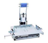 Perforadora manual de un solo agujero, máquina perforadora de papel, 5 brocas (3/5/7/8/10 mm), con mesa móvil, grosor de perforación de 30 mm, para papel, etiquetas, encuadernación de marcapáginas