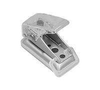 Perforadora Mini Manual De Mano Perforadora De Un Solo Orificio Limpiar Sin Dejar Restos Estructura Metálica Robusta para Manualidades con Papel Álbumes De Recortes Tarjetas (Transparente)