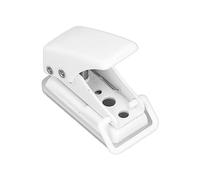 Perforadora Mini Manual De Mano Perforadora De Un Solo Orificio Limpiar Sin Dejar Restos Estructura Metálica Robusta para Manualidades con Papel Álbumes De Recortes Tarjetas (Blanca)