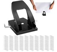 Perforadora para Encuadernación - Máquina De Encuadernación De 2 Agujeros Resistente - Perforadora De Archivos Manual Con Capacidad Para 30 Hojas - Para Hogar Escuela Manualidades Trabajo Documentos C