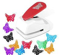 Perforadora para niños con diseño de mariposas, troqueladora de papel Vegena perforadora de papel para troquelado grande para manualidades, álbum de fotos, etiquetas de regalo