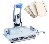 Perforadora Plataforma Móvil, Perforadora Papel Alta Resistencia, Espaciado Ajustable 1 a 5 Orificios, Profundidad Alimentación 8 a 30 Mm, Para Encuadernación Marcadores Etiquetas Plástico 6mm
