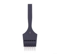 Perforadora redonda de cuero con punta reemplazable de acero para coser a mano y artículos de cuero con diferentes métodos de costura (4 mm6 dientes)