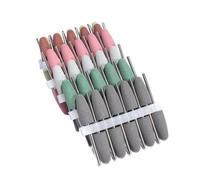 Perforadores Brocas de diamante for uñas de caucho de silicona, paquete de 10, multicolor, vástago de 2,35 mm(P4b-10)