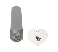 Perforadores de acero portátiles con estuche protector para estudios de joyería, resistente a la corrosión, fácil de usar, sello para hacer joyas