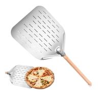 Perforated Pizza Peel 12 Pulgadas Acero Inoxidable Herramienta Giratoria