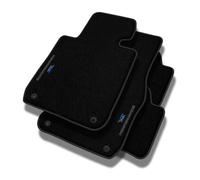 PERFORMANCE Alfombras coche de velour personalizadas adecuado para Mercedes-Benz S Clase W222 2013-2020 versión corta - Standard, Perforado, azul, cian y rojo -Bordado CNC preciso, ribete perforado de