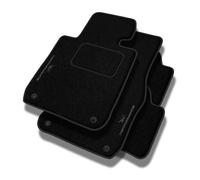 PERFORMANCE Alfombras coche de velour personalizadas adecuado para SEAT Ibiza V desde 2017 - Standard, Perforado, gris negro -Bordado CNC preciso, ribete perforado de diseño, alfombrillas de coche - P