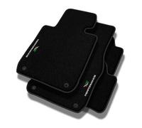 PERFORMANCE Alfombras coche de velour personalizadas adecuado para Toyota Land Cruiser J120 2002-2010 5 puertas - Premium, Perforado, verde, blanco y rojo -Bordado CNC preciso, ribete perforado de dis