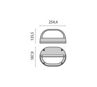 Performance in Lighting Aplique de exterior Eko con panel gris