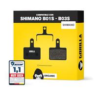 Performance Pastillas de freno para Shimano B01S B03S B05S MT200 & Tektro I Orgánicas I 1 par I Gran potencia de frenado y duraderas I Pastillas de freno de disco Gorilla Bikes para MTB y E-bike