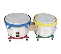 Performance Percussion PP5003 - Bongo de madera con parche natural, tamaño 8"/20.5 cm y 7"/18 cm, color blanco