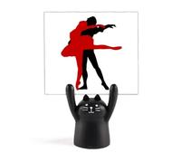 Performance Social Dancing Duet Dance Memo Holder Cartoon Black Cat Stand Decoración