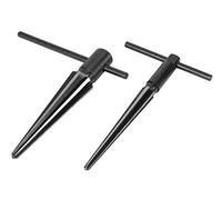 Performance Tool W2967 - Juego de escariadores cónicos con mango en T y estructura de acero al carbono para alinear agujeros o quitar rebabas de tuberías, tubos y más (2 piezas), color negro