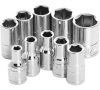 Performance Tool W36002 - Juego de llaves de vaso SAE de 6 puntos de 1/4 pulgadas, 10 piezas