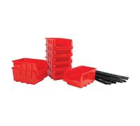 PERFORMANCE TOOL W5197 - Bandejas de Almacenamiento apilables pequeñas, 8 Piezas, Color Naranja
