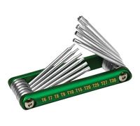 PERFORMANCE TOOL W9134 - Juego de llaves de estrella resistentes a manipulaciones, asas de aluminio compactas, acero al cromo vanadio, 9 piezas