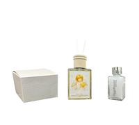 Perfumador rectangular de cristal angelito detalles en oro en caja de regalo. Bombonera para boda, bautizo, comunión, confirmación, graduación, aniversario y regalos útiles (Ángel 2)