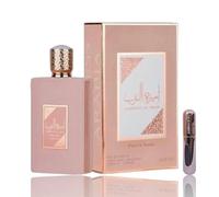 Perfume Ameerat Al Arab Prive Rose (ORIGINAL) Princess of Arabia Prive Rose Eau de Parfum Woman Oud Oriental Musk 100 ml Notas:Flor,Fruta,Almizcle+REGALO Atomizador 5 ml DRIKANBEST recargable