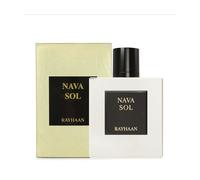 Rayhaan Nava Sol 100 ml - Perfume unisex frutal-floral, chicozapote & ambreta, magnolia y violeta, sándalo, almizcle & cedro