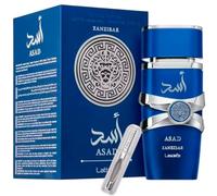 Perfume Asad Zanzibar | Para Hombres | De Eau de Parfum | 100ml | Fragancia Tropical y Fresca | De Larga Duración | Con Atomizador de 5Ml de Regalo | Perfume Hombre | Esencia Profunda y Elegante