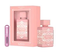Perfume Badee Al Oud Noble Blush Original 100ML, Perfume Árabe para Mujer de Larga Duración, EDP Importado de Dubái, Incluye Atomizador 5ML, Fragancia Dulce, Florales y Orientales (Noble Blush)