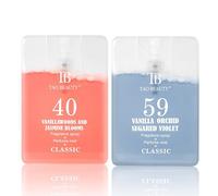 Perfume Body Spray para mujer, mini de 2 x 20 ml, perfume portátil para mujer, fragancia duradera para viajes, vacaciones