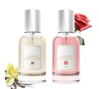 Perfume capilar de feromonas de vainilla para mujer, spray hidratante y nutritivo para dar brillo, formato de viaje portátil de larga duración, vainilla rosa (30 ml), aroma dulce de larga duración.