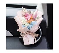 Perfume de aromaterapia for coche, ramo seco de flores eternas, adornos decorativos, Clip de fragancia for aire acondicionado de coche Ros (Color : H)