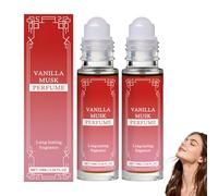Perfume de feromonas para mujer, aceite de perfume de larga duración, aroma de vainilla y almizcle natural, aumenta el encanto y la confianza en sí misma, perfume de viaje, 10 ml (2 unidades)