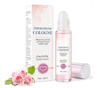Perfume de feromonas Woman - Agua de colonia con aplicador de bola, fragancia duradera con aceite de rosa y jazmín, perfume natural para aumentar la confianza en ti misma, 20 ml
