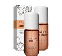 Perfume de vainilla y coco para el cuerpo y el cabello, 50 ml, fragancia duradera, nutritiva y refrescante para mujer, tamaño de viaje (A, 2 unidades)