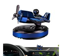 Perfume Diffuser, Rotating Car Air Freshener Oil Mist, 3.54 x 3.54 x 2.75 Inches, Long Lasting Solar Powered Aromatherapy with Fragrance, Airplane Shape Auto Scents