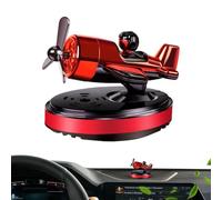 Perfume Diffuser, Rotating Car Air Freshener Oil Mist, 3.54 x 3.54 x 2.75 Inches, Long Lasting Solar Powered Aromatherapy with Fragrance, Airplane Shape Auto Scents