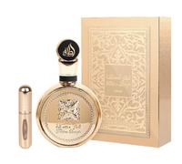 Perfume Fakhar Extrait Gold Unisex 100ML, Perfume Árabe Unisex de Larga Duración, Eau da Parfum Importado desde Dubái, Fragancia Amaderada y Oriental Incluye Atomizador Recargable 5ML (Extrait Gold)