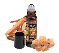 Perfume - Formato Aceite | Roll On Aceites Esenciales | Fragrancia Sandal Boom - Intensa - Duradera - Sin Alcohol | Para Pieles Sensibles | Práctico para Llevar a Cualquier Parte | Esencia Natural