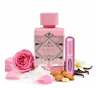 Perfume Noble Blush Eau de Parfum 100ml, Fragancia Femenina Floral y Dulce de Larga Duración + REGALO Atomizador Recargable 5ml Drikanbest
