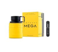Perfume Odyssey Mega Eau de Parfum 100ml, Perfume Árabe para Hombre de Larga Duración, Incluye Atomizador, Fragancia Amaderada Aromática con Notas de Jengibre, Bergamota y Cedro (Odyssey Mega)