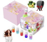Perfume&Oil 2 in 1-Avocado Nourishing&Shining Hair Oil For Frizzy, Cafeteria Mini Hair Perfume Oil, Cafeteriap Scented Perfume for Women Long Lasting, Restore Dry and Damaged (10Pcs)