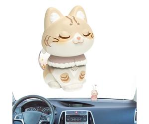 Perfume para coche para gatos, ambientador de coche, difusor luminoso de dibujos animados para coche de muñecas, elimine el rumor del coche del coche, ambientador para decoración de escritorio en A