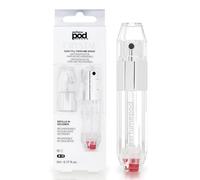 Perfume Pod Genie-s - Atomizador de fragancia de cristal, color plateado