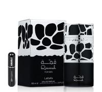 Perfume Qimmah for Men Original 100ML, Perfume Árabe de Hombre Larga Duración, Eau da Parfum, Incluye Atomizador 5ML, Fragancia Masculina Oriental Amaderada con Notas de Oud, Lavanda y Vetiver (Men)