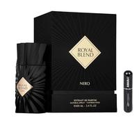 Perfume Royal Blend Nero Extrait de Parfum 100ml, Perfume Árabe Unisex de Larga Duración Incluye Atomizador, Fragancia Oriental y Gourmand con Notas de Manzana, Canela y Vainilla (Nero)