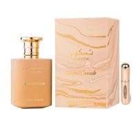 Perfume Taskeen Caramel Cascade Original 100ML, Perfume Árabe para Mujer de Larga Duración, EDP Importado de Dubái, Incluye Atomizador 5ML, Notas de Caramelo, Tonka y Vainilla (Caramel Cascade)