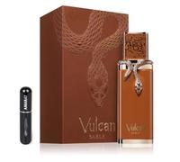 Perfume Vulcan Sable Eau de Parfum 100ml, Perfume Árabe Unisex de Larga Duración, Incluye Atomizador Recargable 5ML, Fragancia Oriental y Amaderada con Notas de Whisky, Cacao y Vainilla (Vulcan Sable)