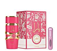 Perfume Yara Candy Original 100ML, Perfume Árabe para Mujer de Larga Duración, EDP Importado de Dubái, Incluye Atomizador 5ML, Fragancia Dulce con Notas de Frutas y Vainilla (Yara Candy)