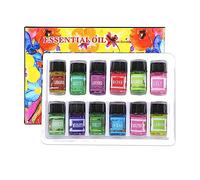 Perfumes Coche 3ML 12PCS Aceites naturales Set de soluble en agua para difusor de Humidificador 36ml Difusor Aceites Coche (Pink, One Size)