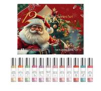 Perfumes navideños - Perfume de cuenta regresiva navideña, juego de fragancias femeninas de 12 piezas, colección de regalos de aromas refrescantes y duraderos | Fragancia elegante para desplazamientos