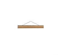 Pergamino colgante magnético de madera de teca con pines magnéticos y cordón para exhibición de póster y pintura (21 cm)